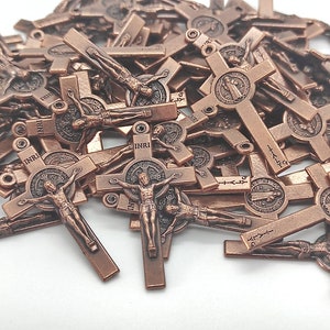 St. Benedikt Kruzifix Kreuz LOT SET 10,20,30,50 Rosenkranz Anhänger 1,5 inc