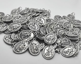 St Michael / Angel Guardian medals, lot bulk medals 10, 20, 30, 50  pcs