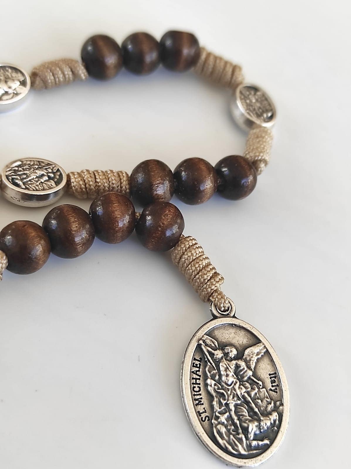 St Michael Chaplet - Crown of St Michael - St Michael Rosary - Police Officer Gift - Prayer Beads - Catholic Chaplet - Saint Michael medals