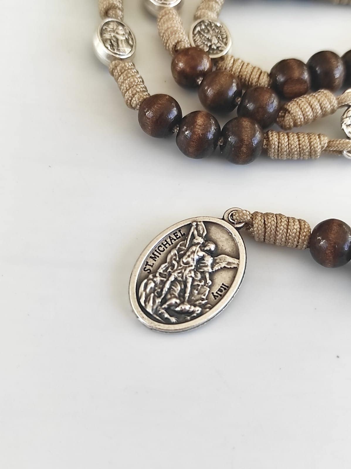 St Michael Chaplet - Crown of St Michael - St Michael Rosary - Police Officer Gift - Prayer Beads - Catholic Chaplet - Saint Michael medals