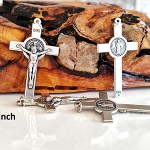 St Benedict Crucifix: 2&quot; Die Cast Italian Metal Cross