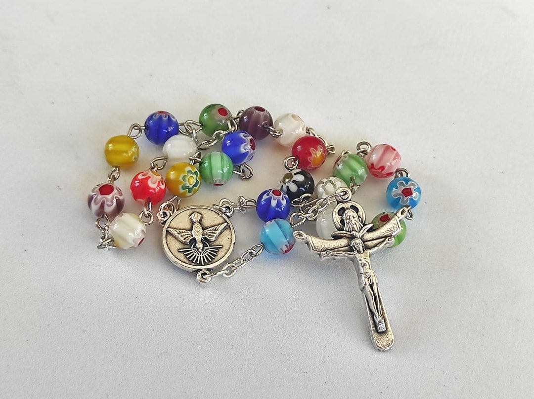 Murano Catholic Rosary Peace Chaplet Murano Holy Spirit Our Lady Virgin ...