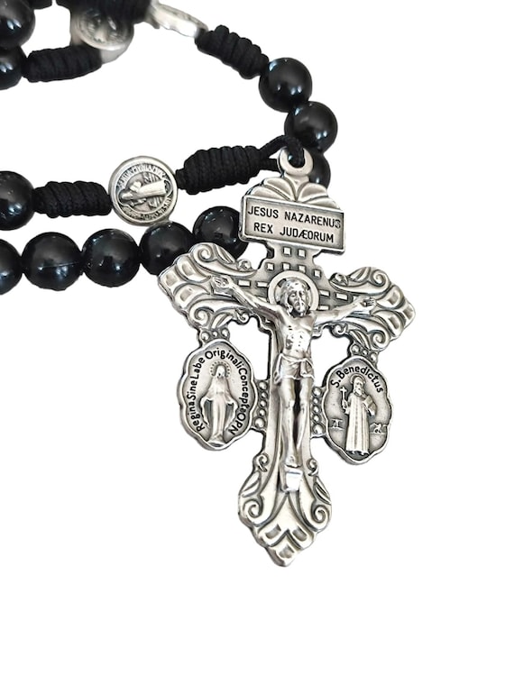 10 Crocifissi Cattolici Con Medaglie | Croce Perdon, San Benedetto E Miracolosa Per Rosari Fai Da Te - Foto 2