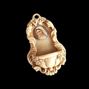 Holy Water Font Medjugorje  Virgin Mary Religious Home Decor