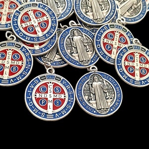 St. Benedikt Medaille, XL Medaille, San Benito, St. Benedikt Medaille, christliche Medaillen