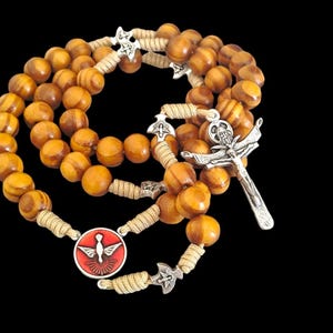 Rosenkranz der Heiligen Dreifaltigkeit, Heiliger Geist katholische Chaplet, hölzerne Gebetskette Rosenkranz der Heiligen Geist Medaillen