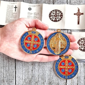 St Benedict medal, xl medal, San Benito, Saint Benedict medal, Christian medal