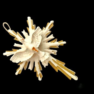 Holy Spirit Dove Statue: Gold Halo, Confirmation Keepsake