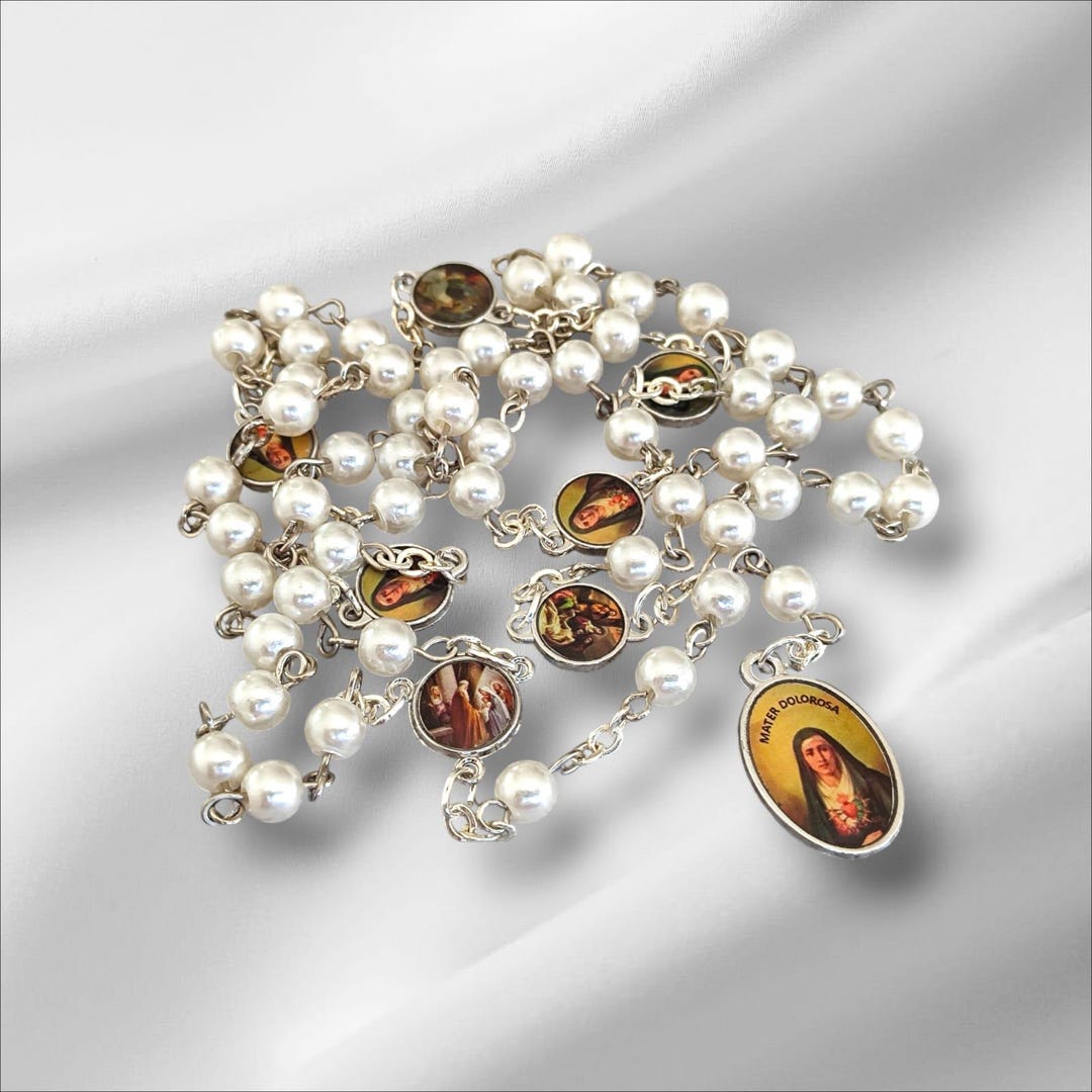 Seven Sorrows Medals Our Lady of the for Rosary Mater Dolorosa Medals ...