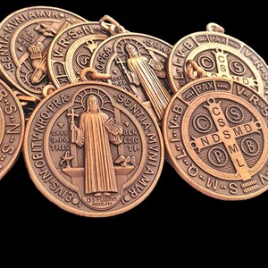 St Benedict medal, xl medal, San Benito, Saint Benedict medal, Christian medal