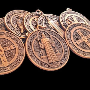 St Benedict medal, xl medal, San Benito, Saint Benedict medal, Christian medal