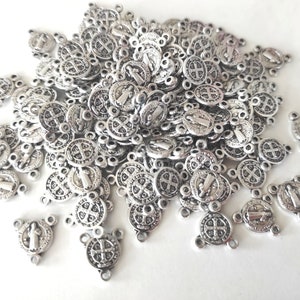Saint ST BENEDICT MEDALS wholesale center rosary  15, 30,50,100,200,300 pcs, Holy medals, catholic medals Rosary Part