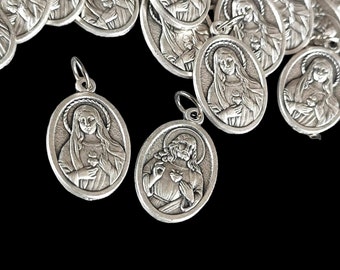 Sacred Heart of Mary Medals Holy hart of Jesus Sacred Heart of Jesus Medals box Sacred 10, 20, 50 , 100 pcs Holy medals, catholic