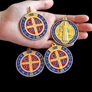 St Benedict medal, xl medal, San Benito, Saint Benedict medal, Christian medal