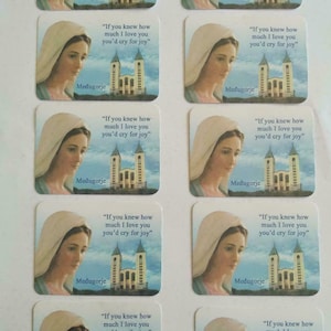 Cartão Sagrado de Medjugorje 10/20/50/100 peças Nossa Senhora Virgem Maria Mãe de Deus Medjugorje