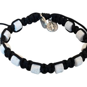 Medaglie di San Benedetto Bracciale Rosario Coroncina Collina delle Apparizioni Pietra Roccia Medjugorje Nostra Signora / Vergine Maria Medaglia di Gesù Misericordioso Buono regalo sacro