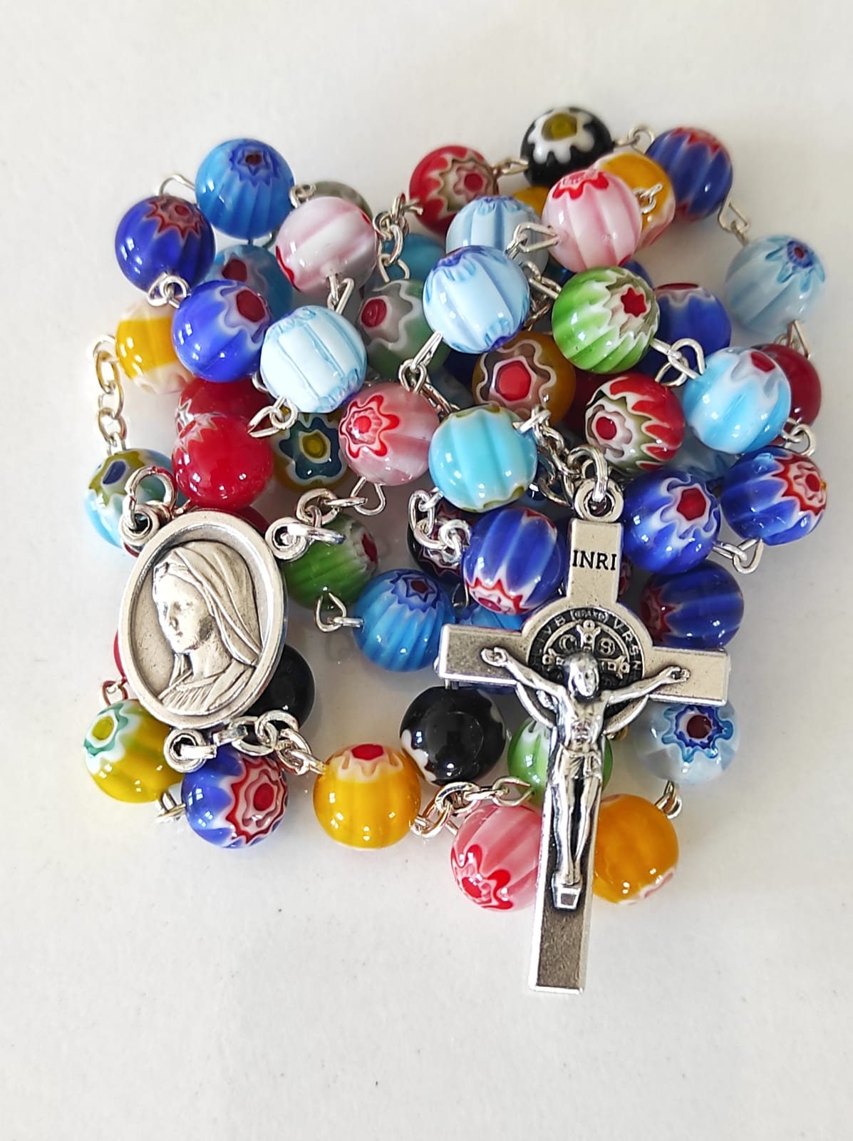 Murano Catholic Rosary Murano Crystal Glass Rosaries Medjugorje St Benedict