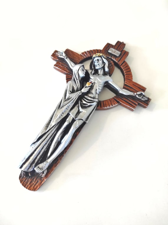 Sorrowful Mother Passion Crucifix Wall Hanging Cross Christian