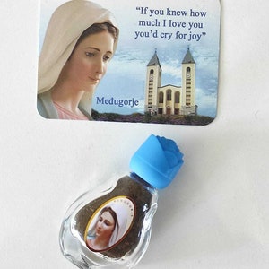 Suolo Terreno Medjugorje Collina delle Apparizioni Rosario Vergine Maria Regalo Immagine Sacra
