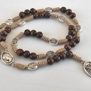 St Michael Chaplet - Crown of St Michael - St Michael Rosary - Police Officer Gift - Prayer Beads - Catholic Chaplet - Saint Michael medals