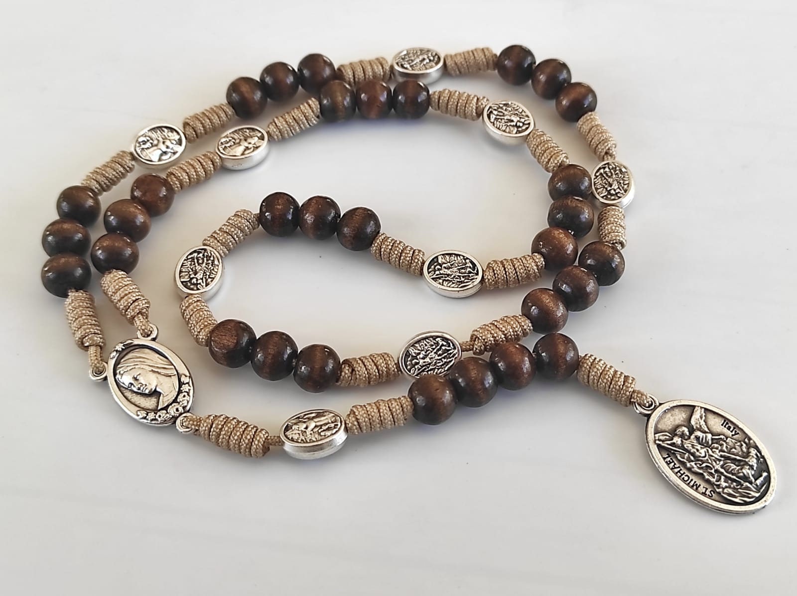 St Michael Chaplet - Crown of St Michael - St Michael Rosary - Police Officer Gift - Prayer Beads - Catholic Chaplet - Saint Michael medals