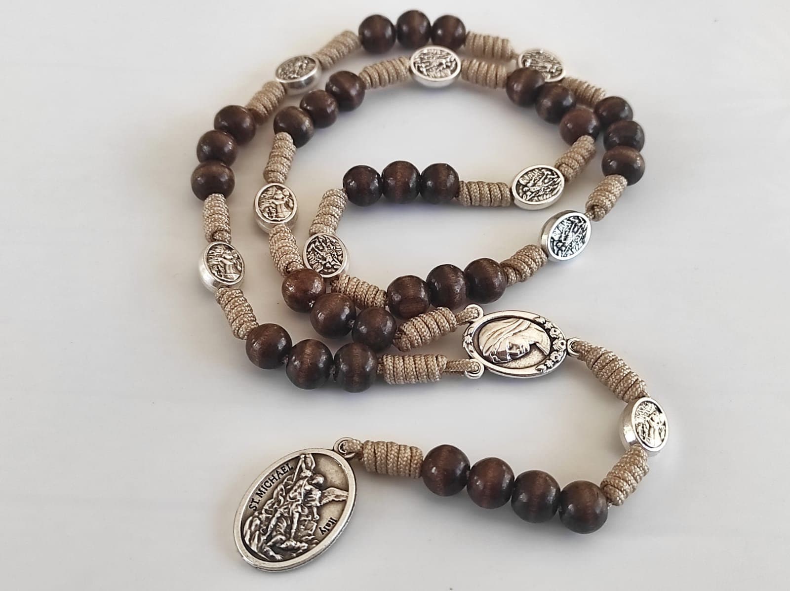 St Michael Chaplet - Crown of St Michael - St Michael Rosary - Police Officer Gift - Prayer Beads - Catholic Chaplet - Saint Michael medals