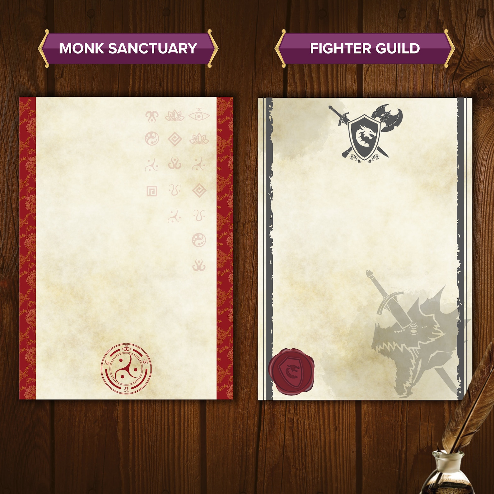 D D Downloadable Pdf Word Class Based Handout Templates Dungeon