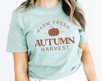 Farm Fresh Autumn T-Shirt, Farm Fresh Pumpkin Sweatshirt, Fall Apparel, Fall Sweatshirt, Fall Hoodie, Fall Crewneck, Pumpkin spice, Autumn