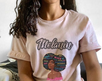 Melanin Women Anti Racism Shirt, Human Equality T-Shirt, Social Justice Apparel, Its Only Melanin Tee, Black Woman Gift, Equality Rights