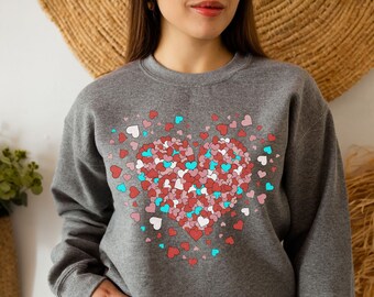 Happy Valentines Sweatshirts,Matching Valentines Shirts, Group Valentine Heart Shirts,Teacher Valentine Shirt,Besties Sweater,Teen Gift