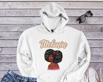 Powerful Afro Woman Hoodie,Afrocentric Shirt,Afro American Top,Black Woman Shirt,Black Girl Magic,BLM Top,African American Activists