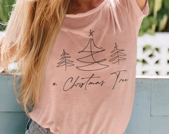 Minimal Christmas Shirt, Womens Christmas Shirt, Christmas Crewneck, Christmas Tree shirt, Holiday shirt for Women, Christmas Top Pullover