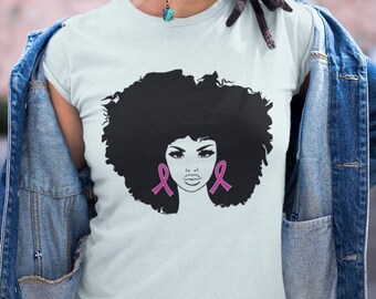 Breast Cancer Shirt, Cancer Ribbon Shirt, Pink Ribbon Shirt, Breast Cancer Awareness Shirt, Black Women, Breast Cancer Gifts, We Wear Pink