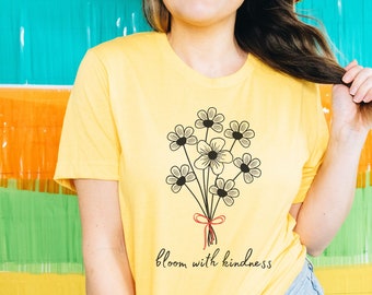 Wildflower Spring T-shirt,Mama Shirt,Gardener Lover Gift,Spring Season Tee, Teacher Gift, Birthday Gift, Flowers Bouquet Tshirt, Mom Gift