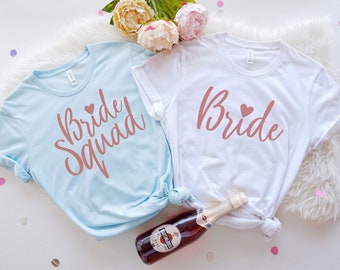 Bride Shirt, Bride Squad Shirt, Bridal Gift, Wedding Gift, Wife Shirt, Bridesmaid Shirt, Bachelorette Squad Shirts, Bachelorette Shirt