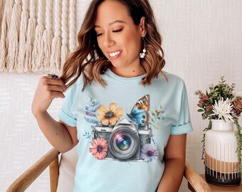 Photography Camera T-shirt, Picture Shirt, Mothers day Gift, Mom shirt, Mommy Gift, Friend Gift,Christmas Gift, Birthday Gift, Photo Lover