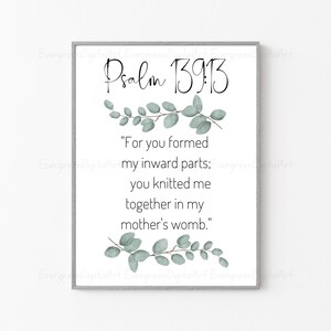 Salmo 139:13 / Descargas digitales Pr-Life / Arte pro-vida / Cristo, el autor de la vida