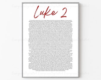 Luke 2 | Christmas Printables | The Birth of Jesus Christ | Bible Verse Prints