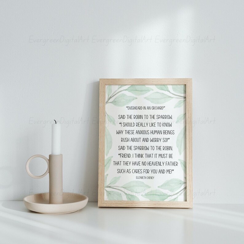 Said the Robin to the Sparrow | Poem by Elizabeth Cheney | Christian ...