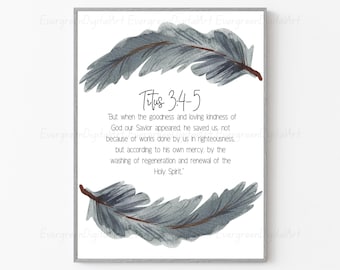 Tito 3:4-6 / Versetti biblici / Stampe delle Scritture / Soli Deo Gloria