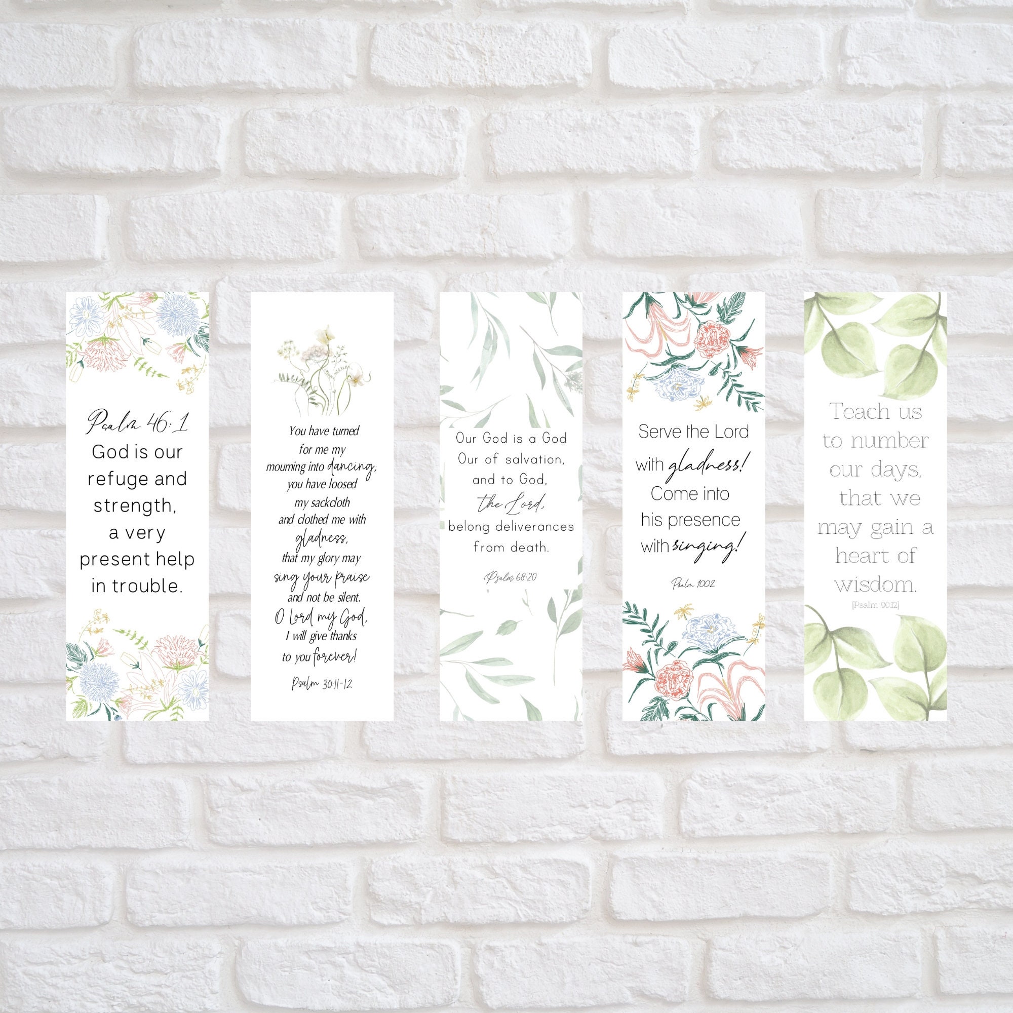 Psalms Bookmarks | Digital Download | Psalm 68 | Psalm 46 | Psalm 30 ...