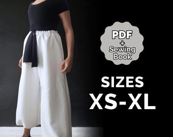 Baggy Pants Pattern XS to XL set (PDF + Sewing Instructions) Gojo Tori Cosplay