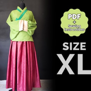 Aoqun Pattern (Hanfu Daily Dress) Extra Large/#42 (PDF + Sewing Instructions) Digital ENG Maomao cosplay pattern Apothecary Diaries