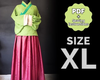 Aoqun Pattern (Hanfu Daily Dress) Extra Large/#42 (PDF + Sewing Instructions) Digital ENG Maomao cosplay pattern Apothecary Diaries