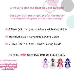 Moon Fairy Maomao Cosplay Pattern XS to XL (Pdf + Booklet) ENG Apothecary Diaries Inspired image 6