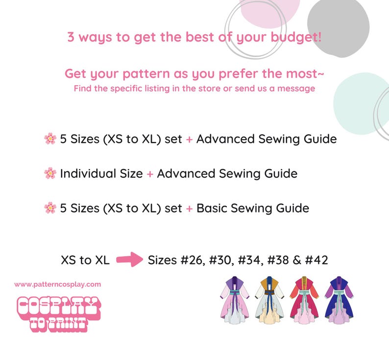 Moon Fairy Maomao Cosplay Pattern XS to XL (Pdf + Booklet) ENG Apothecary Diaries Inspired image 6