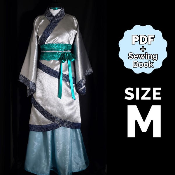 Quju Hanfu Pattern (Chinese Wrap Dress) Medium/#34 (PDF + Sewing Instructions) Digital ENG | jinshi cosplay inspired