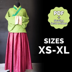 Aoqun Pattern Hanfu Daily Dress XS to XL (Pdf + Sewing Guide) ENG | Maomao cosplay pattern Apothecary Diaries