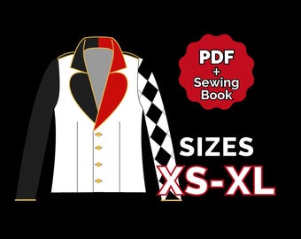Heart Jacket Cosplay Pattern XS to XL (Pdf + Booklet) ENG (Twisted Wonderland Inspired)
