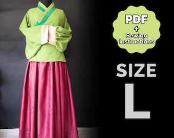 Aoqun Pattern (Hanfu Daily Dress) Large/#40 (PDF + Nähanleitung) Digital ENG Maomao Cosplay Schnittmuster